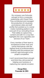 Chaze Films Client Testimonial | Boston Videographer