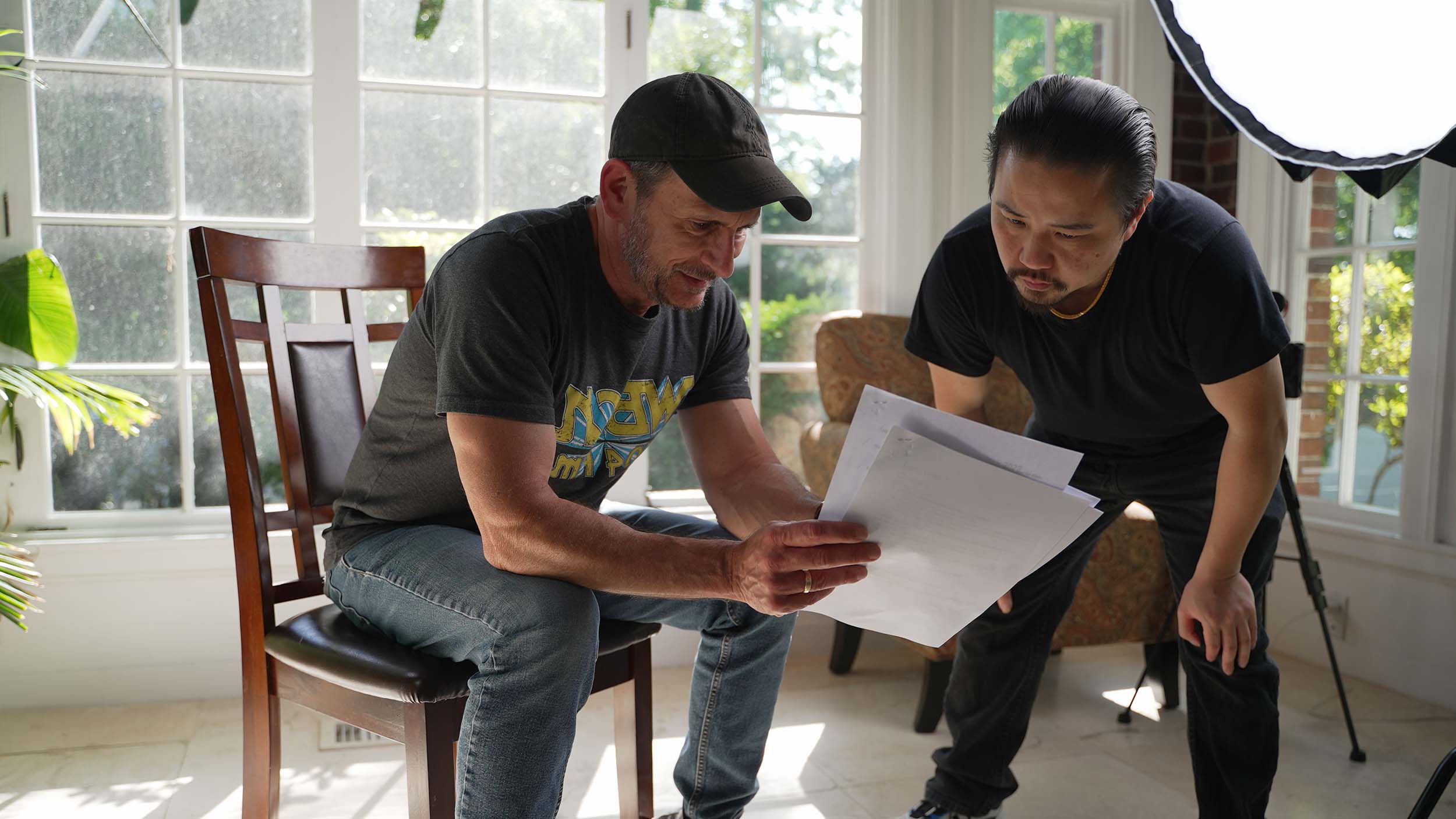 Behind-the-scenes for pre-production for film day